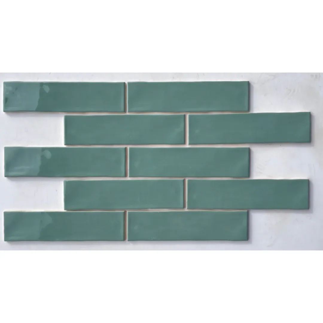 Cleo Aqua Glossy Subway Tile