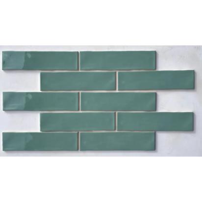 Cleo Aqua Glossy Subway Tile
